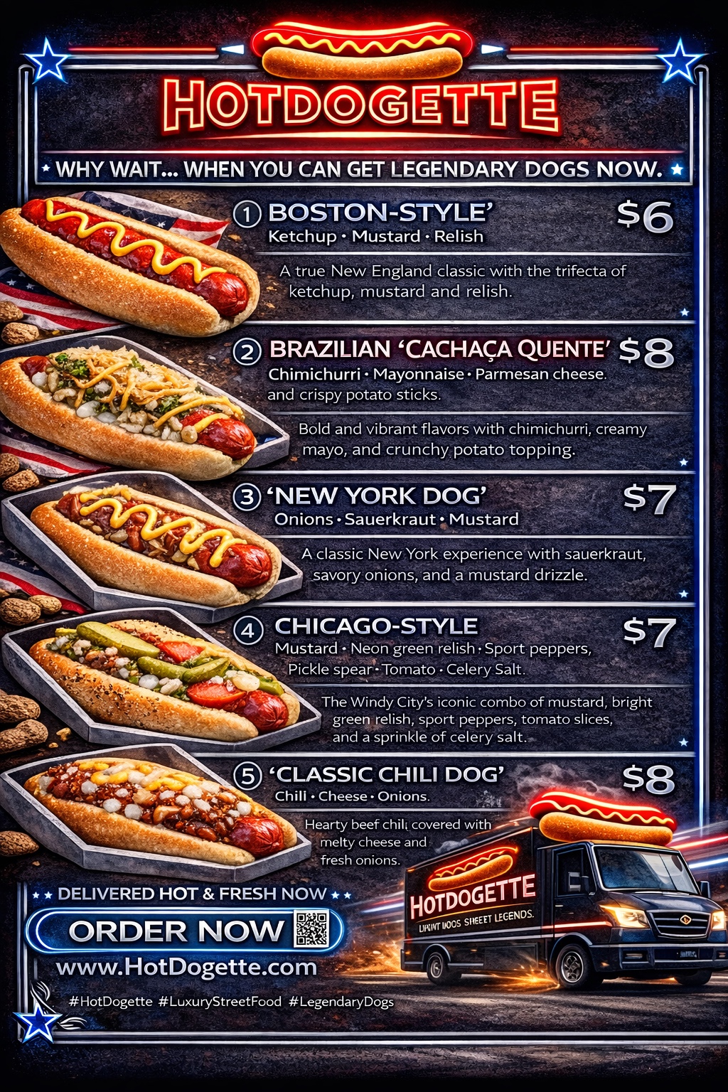 HotDogette foot long favorites