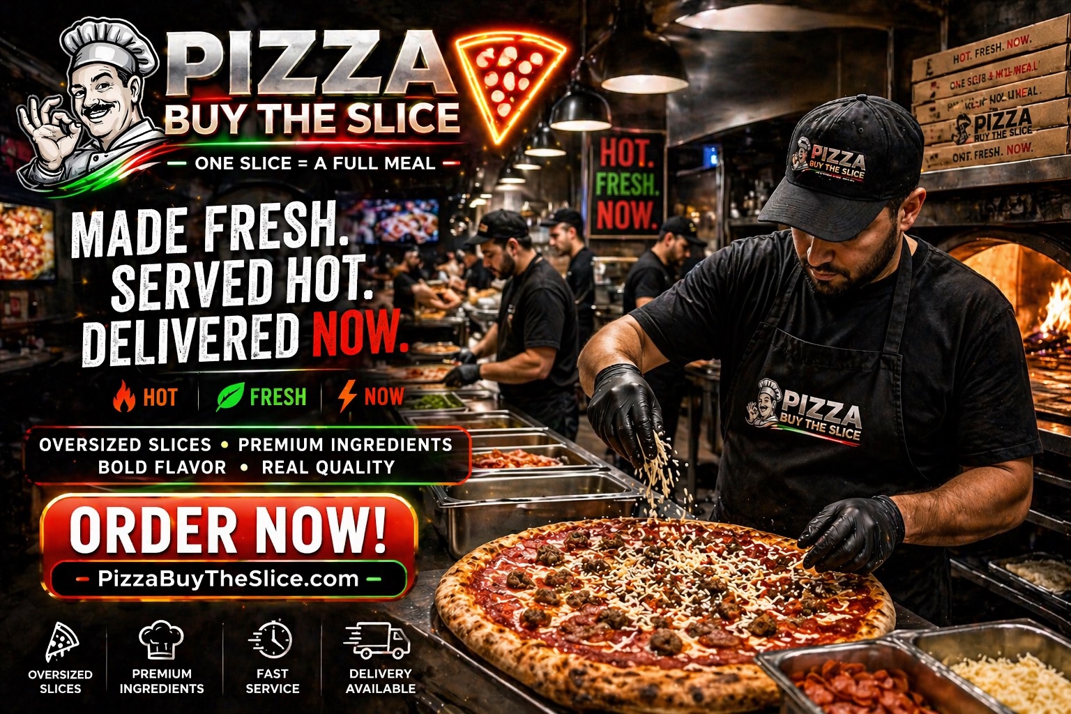 Pizza Buy The Slice kitchen action