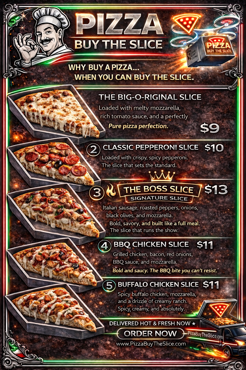 Pizza Buy The Slice menu
